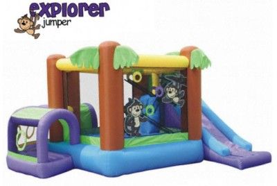 NEW Monkey Explorer INFLATABLE BOUNCE HOUSE Bouncer Slide Air Blown 