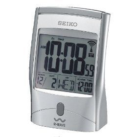 SEIKO R WAVE ALARM CLOCK MODEL QHR001SLH   FREE SHIP    