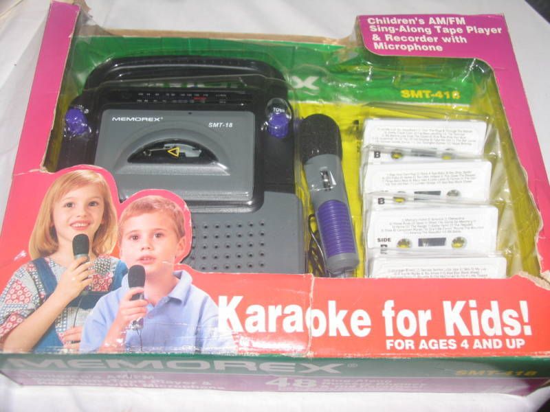 MEMOREX CHILDRENS CASSETTE PLAYER W/ AM/FM KARAOKE  