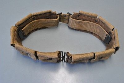 Vintage Military Webbed Ammunition Belt Field Gear WWI US Army M1918 