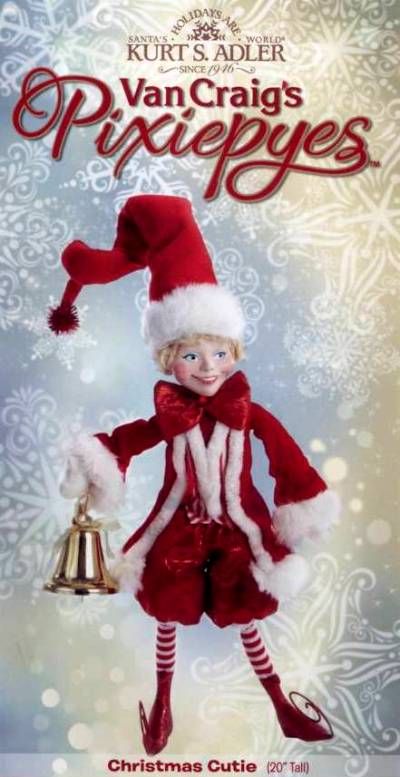 2011 ADLER PIXIEPYES CHRISTMAS CUTIE PIXIE FREE S/H NIB  