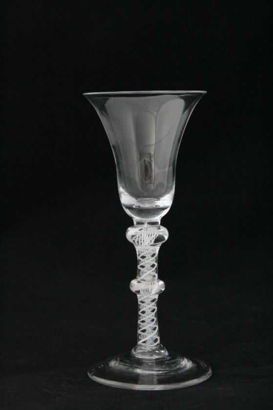 antique 18th. Century Spiral Twist Wine Glass, ca. 1770  