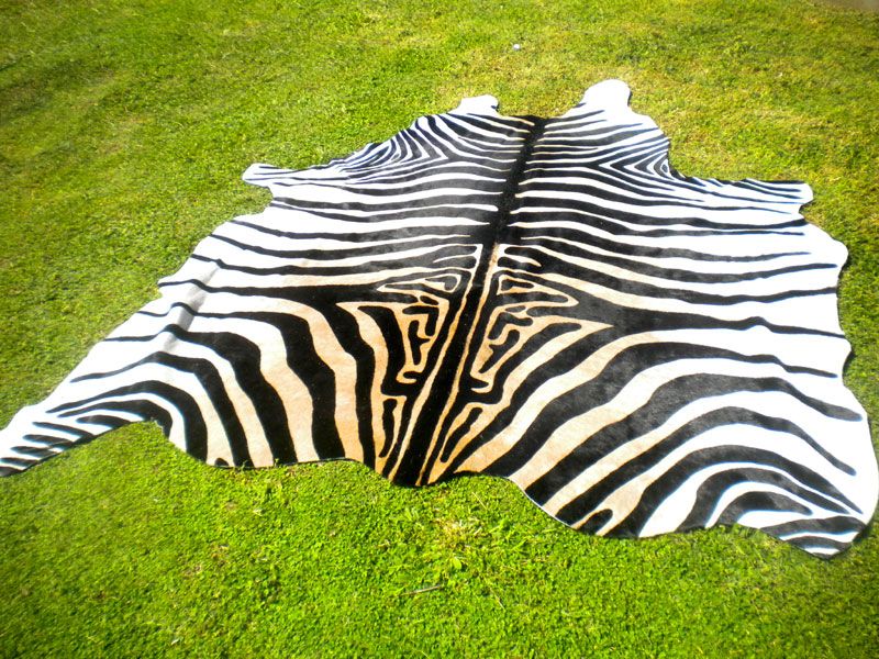 ZEBRA Print/Printed COWHIDE SKIN Rug COW HIDE DC3390  