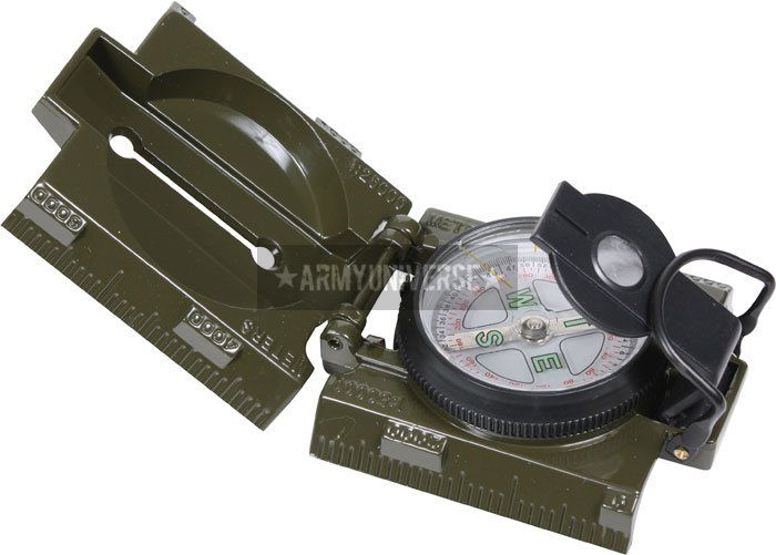 Olive Drab Military Liquid Filled Marching Compass With LED Light 