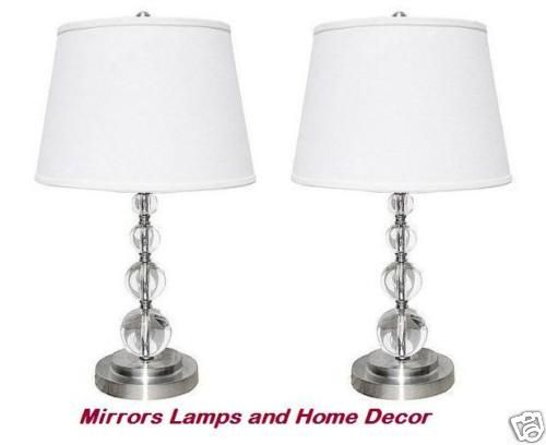 LAMP SET** 28 RETRO GLASS CRYSTAL BALL TABLE LAMPS  