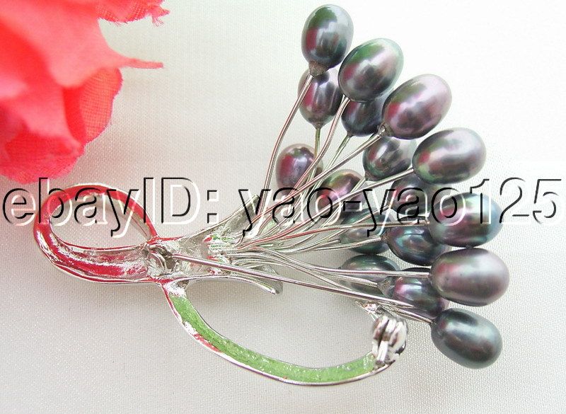   pearl black rice pearl good quality high luster diameter 6x7mm pearl