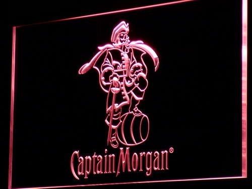 a138 r Captain Morgan Spiced Rum Bar NR Neon Light Sign  