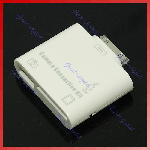 2in1 USB Camera SD Card Reader Connection Kit for iPad  