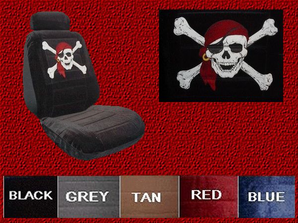 NEW PIRATE SKULL CROSSBONES CAR TRUCK SEAT COVERS pp  