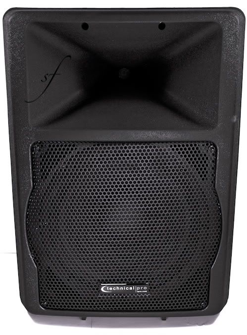   POWERED SPEAKER DJ KARAOKE PA 900W PEAK 12 WOOFER PLASTIC  