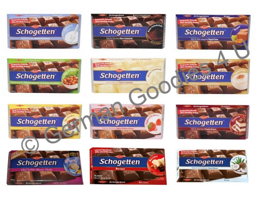 Trumpf SCHOGETTEN Chocolate   Cappuccino   Strawberry   100g 