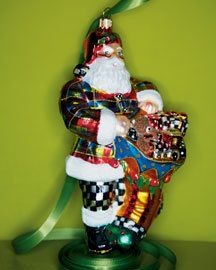 MACKENZIE CHILDS EXCLUSIVE SANTA ORNAMENT was $78.00  