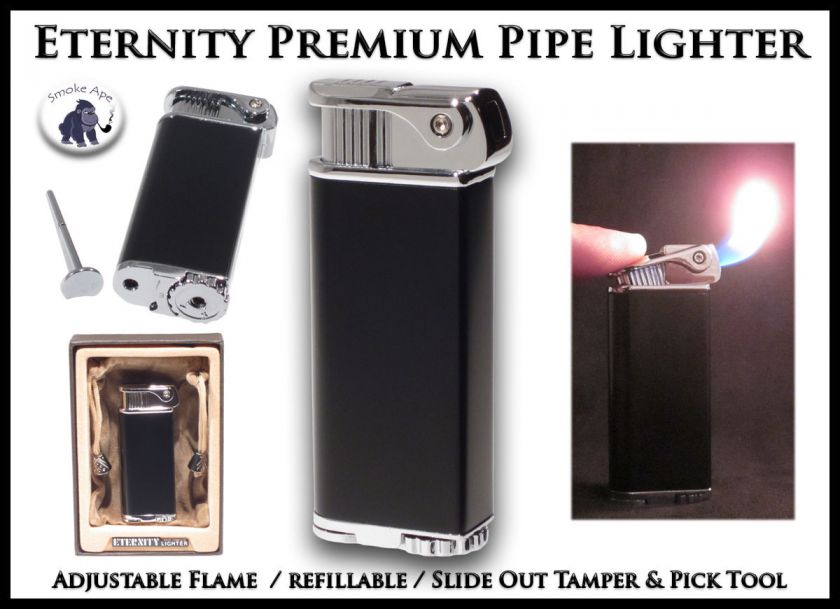   Lighter Black Chrome w/Built in Tamper Pick Tool Refillable  