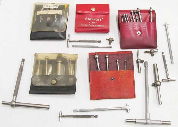   LOT OF STARRETT & CRAFTSMAN WIGGLER CENTER FINDERS + OTHER GAGE  