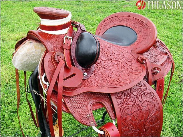 WD666 HILASON BIG KING WESTERN WADE RANCH ROPING SADDLE 16  