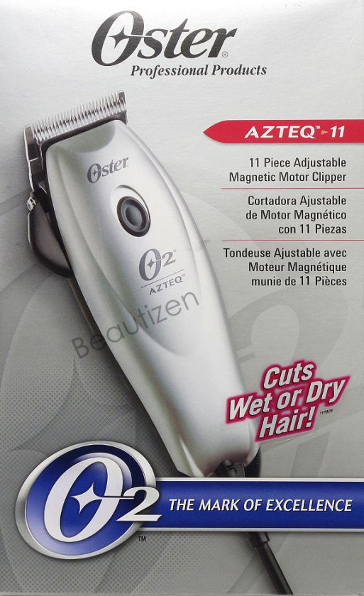 NIB Oster O2 AZTEQ 11 Piece Magnetic Motor Hair Clipper  