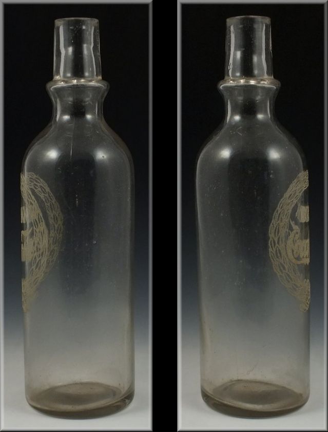 Rare Antique Coca Cola Syrup Dispenser / Soda Bottle w/ Enamel Wreath 
