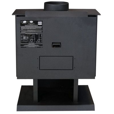 United States Stove Company Small Pedestal Wood Stove Fireplace Black 