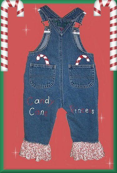 Boutique Christmas Candy Cane Princess Overalls 6 9 mth  