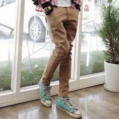   Fashion Long Relaxed Straight Slim Fit Casual Pants Slacks  