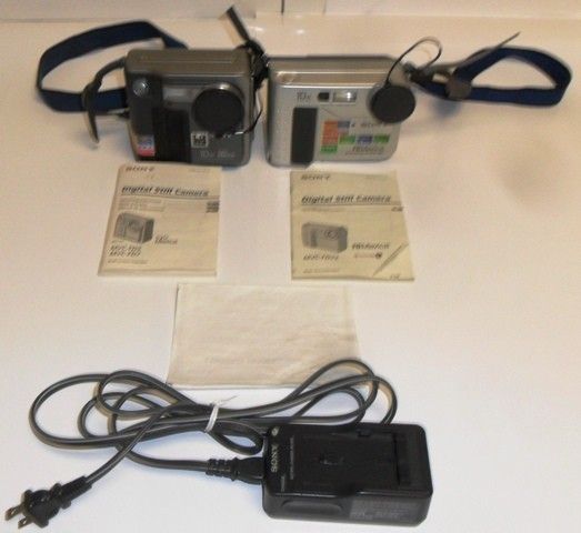 Sony Digital Mavica Still Camera MVC FD7 & MVC FD75 Lot of 2 w 