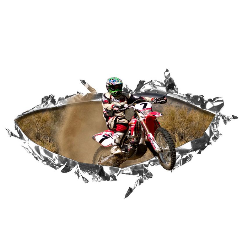 Dirt Bike v1 Large Breakout Rip Vehicle Decal 26x14.5  