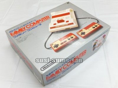 NINTENDO FAMICOM CONSOLE SYSTEM HVC 001 BOX+SUPER MARIO BROTHERS 1 