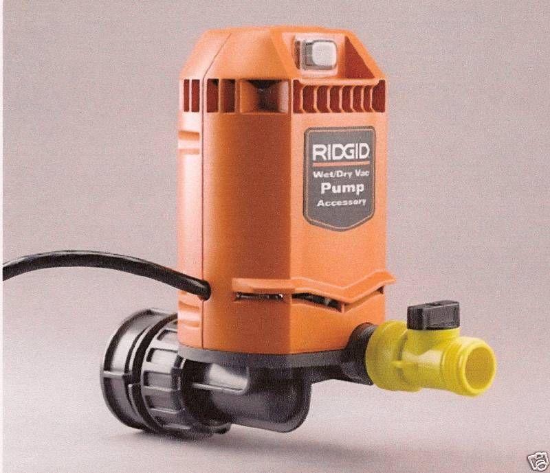 New RIDGID PUMP For WET/DRY SHOP VAC 10gpm BACK SAVER  