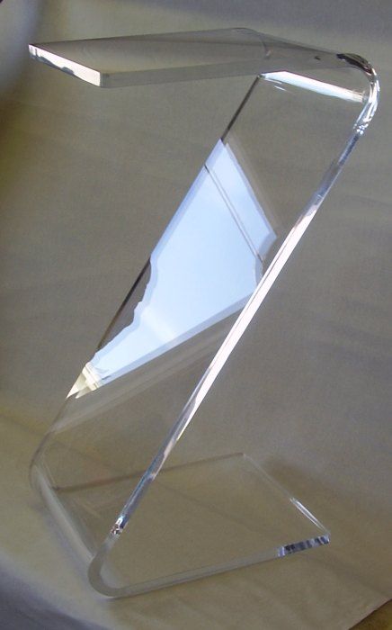 Clear END Z TABLE Lucite Acrylic or pedestal 29 high  