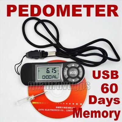 Axis USB Fitness Digital Pocket Pedometer Steps Walking Stop Watch 