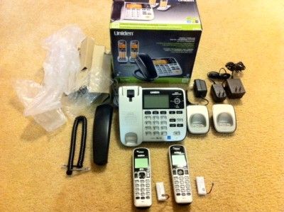 UNIDEN D1688 2 Corded 1+ 2 cordless DECT 6.0 EXPANDABLE PHONE  