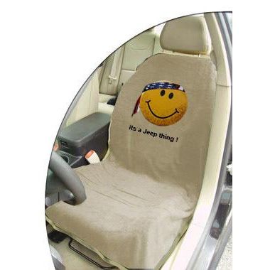 Jeep Seat Towel Smiley Face and its a Jeep thing  
