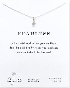 Dogeared fearless reminder necklace silver seagull  