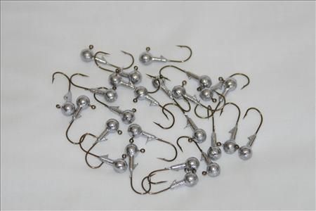 25 pk 1/8 oz Round Head Crappie Walleye Jigs Bz Abd Hk  