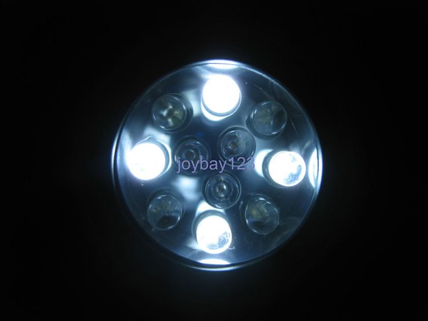 Hugsby 11 LED 3 Colors Trichrome Lamp Flashlight Torch  