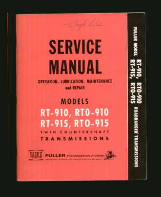 Fuller RT RTO 910 915 Transmission Service Manual EXC  