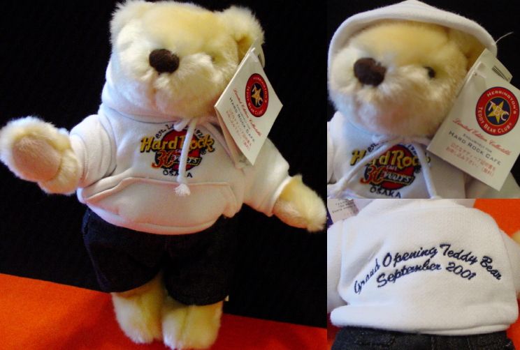 Hard Rock Cafe OSAKA 01 GRAND OPENING Teddy Bear PLUSH  