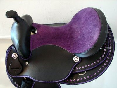   BLING BLACK WESTERN PONY YOUTH KID PLEASURE TRAIL HORSE SADDLE 5PC SET