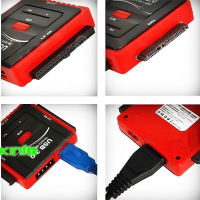 USB 3.0 2.5 3.5 IDE SATA Hard Drive Disk HDD Docking Adapter  