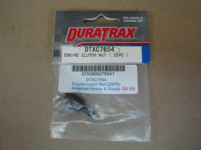 DuraTrax DTXC7654 Engine Clutch Nut 2 speed Torq .16 RC  