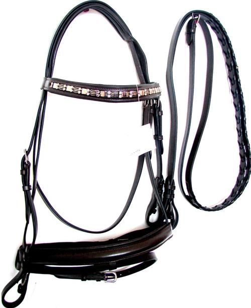 English Event hunt Bridle REINS BROWN HORSE PREMIUM NEW  