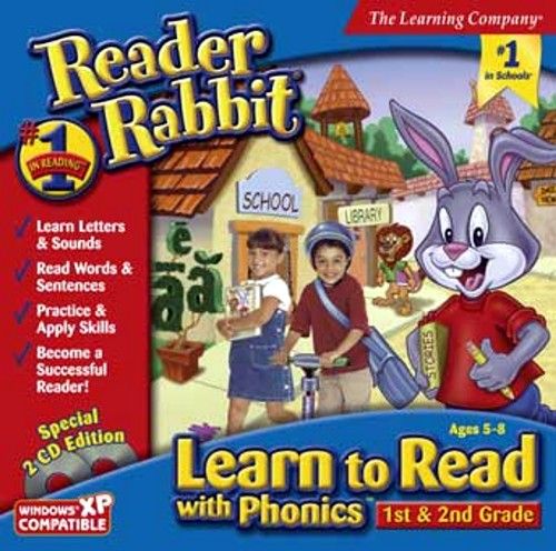 Reader Rabbit LEARN READ PHONICS 1ST 2ND GRADE New PC XP Vista Win 7 