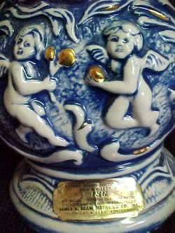 Jim Beams 1960 Executive Decanter  Blue Cherub & 12th Convention 