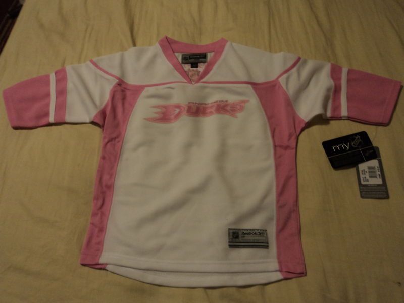 NHL Reebok Girls Kids Anaheim Ducks Jersey NWT L (6X)  