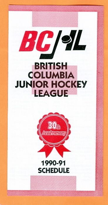 1990 91 BCJHL British Columbia Hockey League Schedule  