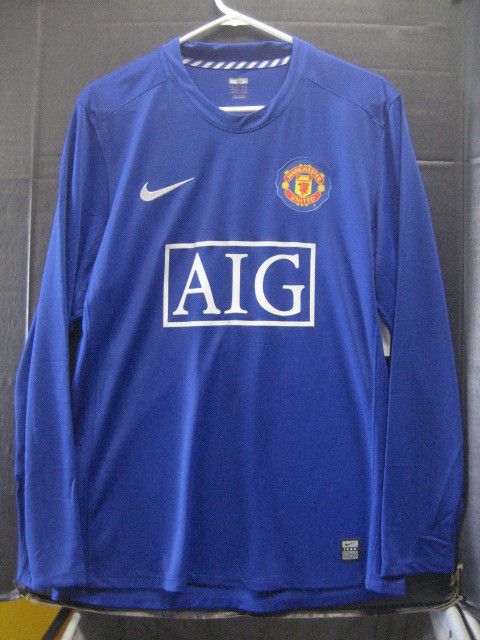 NWT 2008 Manchester United Player Issue L/S Jersey S M  