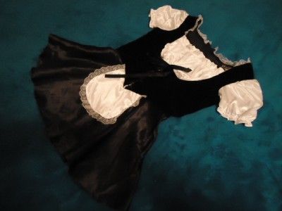 SZ L WOMENS ROLE PLAY MAIDS DRESS HALLOWEEN COSTUME LG  