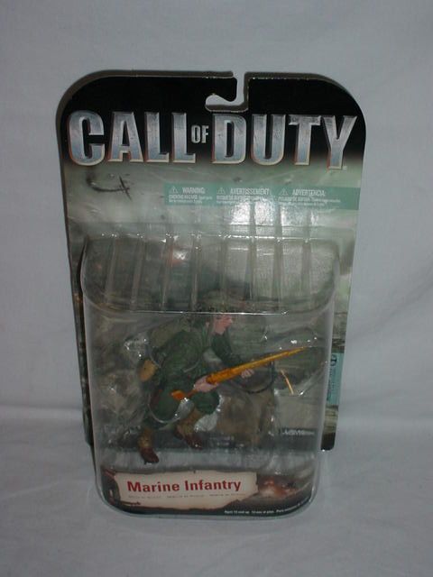 MCFARLANE CALL OF DUTY MARINE INFANTRY GOLD GUN VARIANT 2008 MOC 