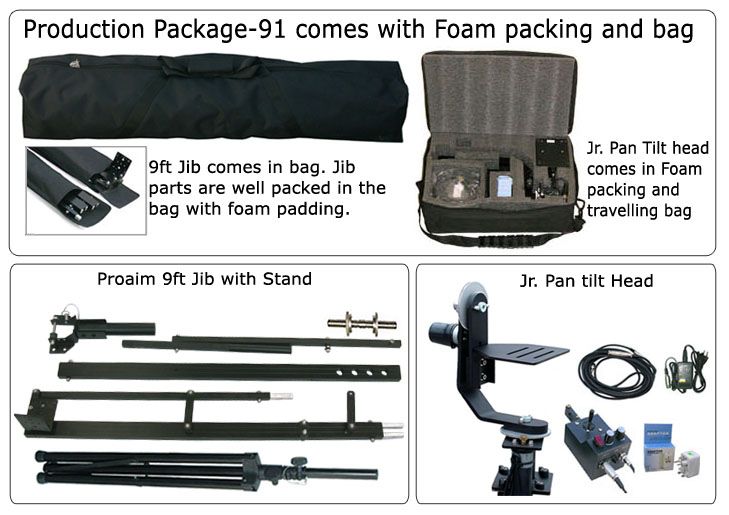 PROAIM™ 9FT JIB + Stand +JR.PAN TILT HEAD 4 DSLR HDV DV  