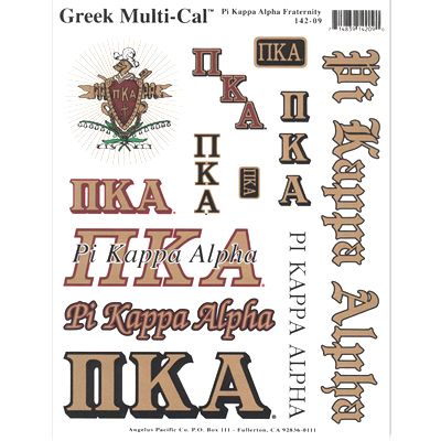 NEW Pi Kappa Alpha Multi Sticker Pack   Super Deal  